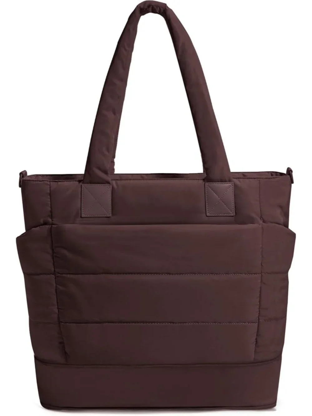 👜Women Large Coffee Quilted Puffer Tote Bag Lightweight Work For Travel Handbag